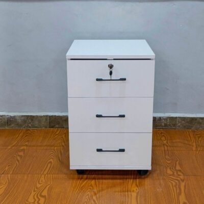 Alternative view of WSC-3D-W – Chater 3 Drawer Mobile Pedestal in White