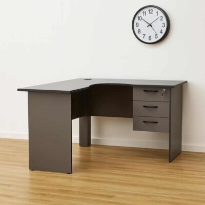 1.4m L-Shaped Study Desk – Grey