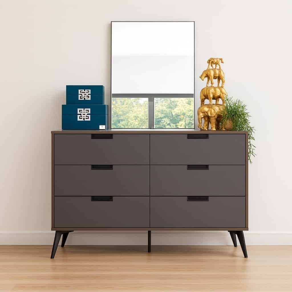 Whitney Dresser Mirror with six soft close drawers