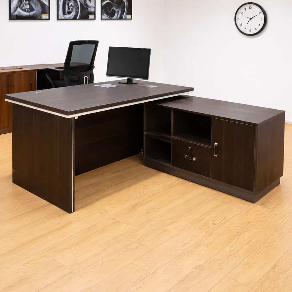 Alternative view of 1.6M Obsidian Executive Office Desk