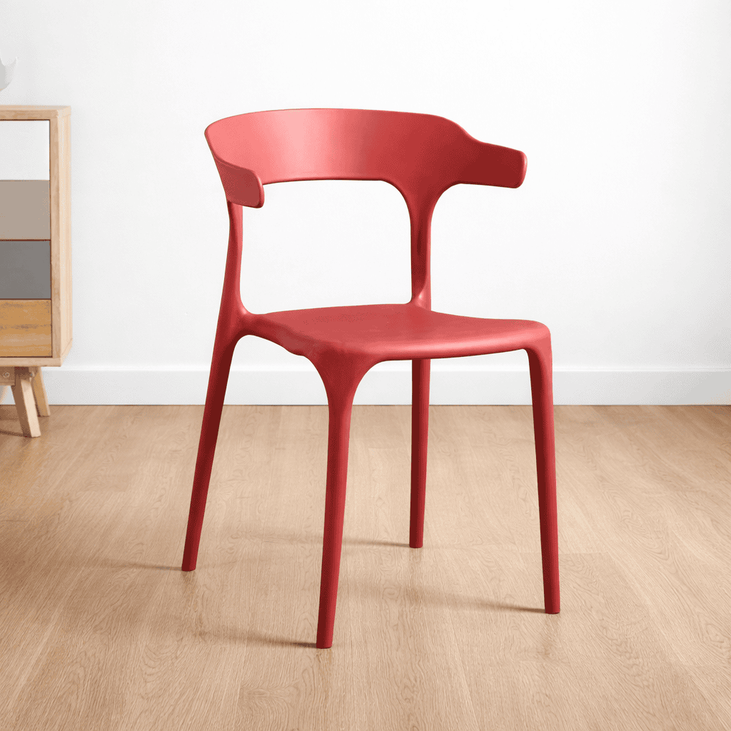 Alternative view of Urban Bistro Plastic Chair–Red