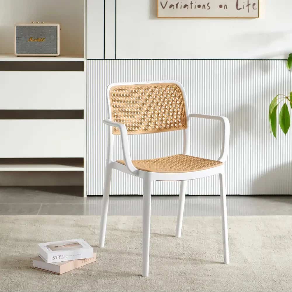 Zuri Bistro Plastic Chair-White