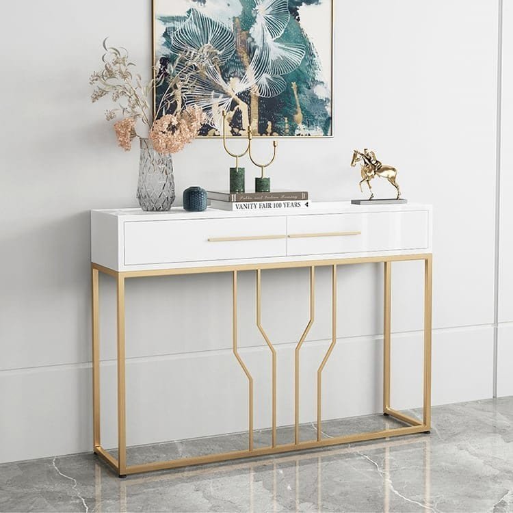 Alternative view of Regency Console Table with Storage – White