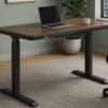 1.2M Electric Height Adjustable Standing Desk With Speaker 120×60cm Dark Walnut Dual Motor Ergonomic Office Desk with Bluetooth Speakers Kenya